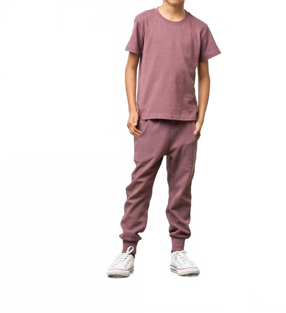 NEW LITTLE BIPSY boys elevated tee in huckleberry